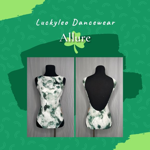 NEW Luckyleo Dancewear Leotard Ballet Leotard in ALLURE Style EMERALD CLOUD M - Picture 1 of 4